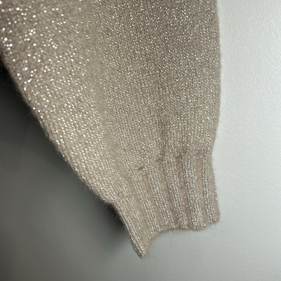 GAP Kids beige fine knit sweater with shiny sparkles within the material - Picture 6 of 9